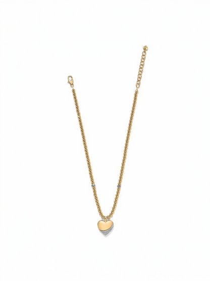 Brighton Meridian Petite Wave Heart Necklace - Gold
