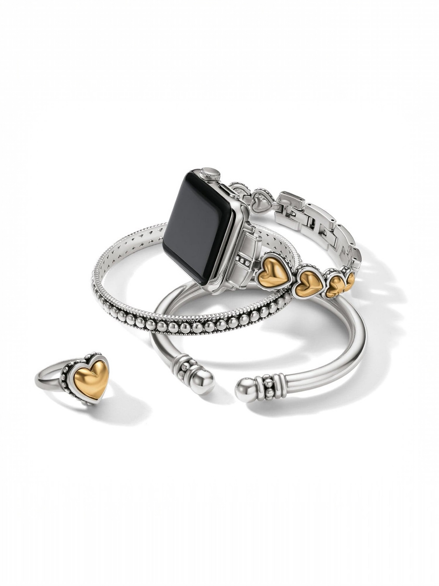 Pretty Tough Two Tone Heart Watch Band