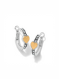 Mystery Of Love Heart Hoop Earrings - Silver-Gold