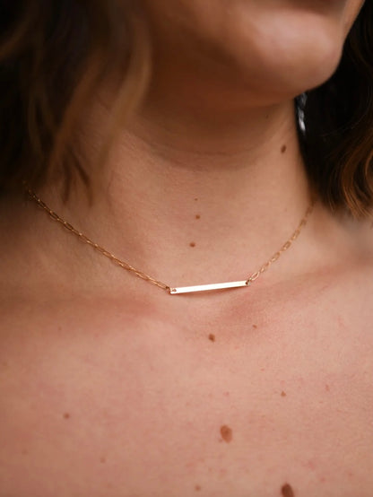 Second Chance Small Paperclip Chain Necklace | Bar