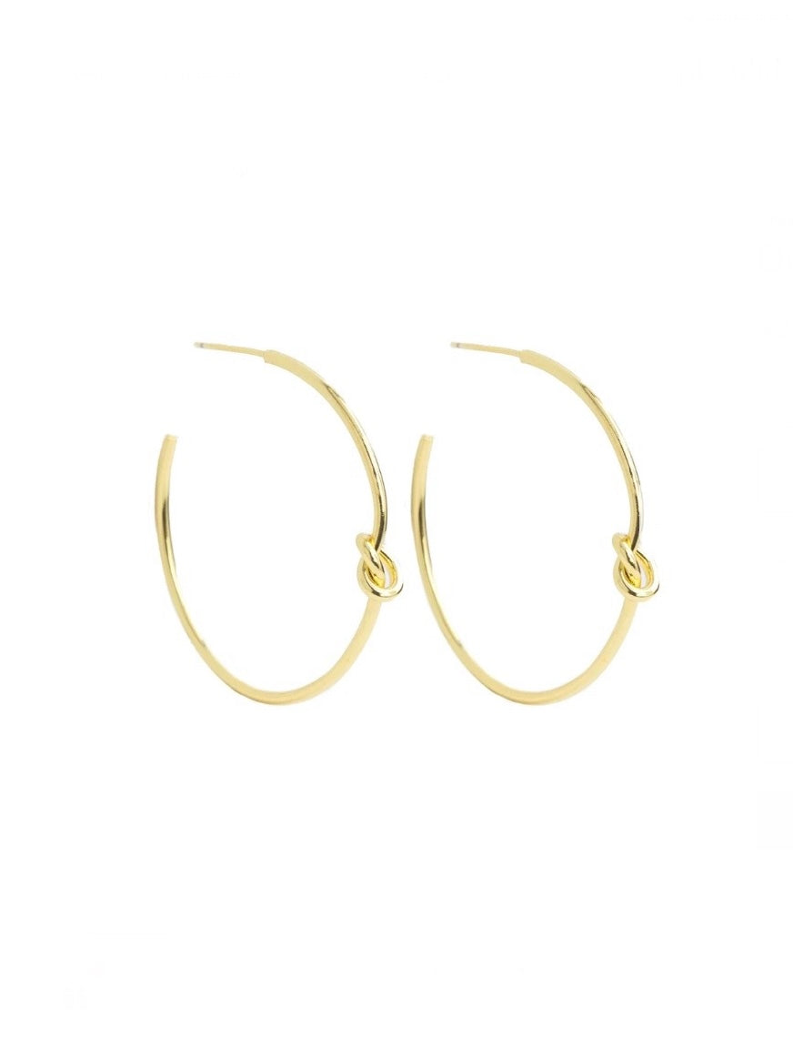 Delicate Knot Hoop | Gold