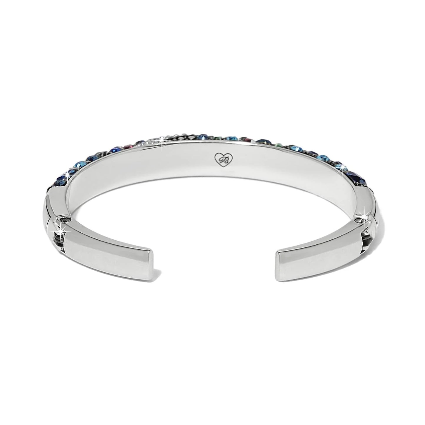 Trust Your Journey Double Hinged Bangle - Silver-Blues