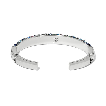 Trust Your Journey Double Hinged Bangle - Silver-Blues