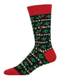 Men’s Merry Christmas Socks Black