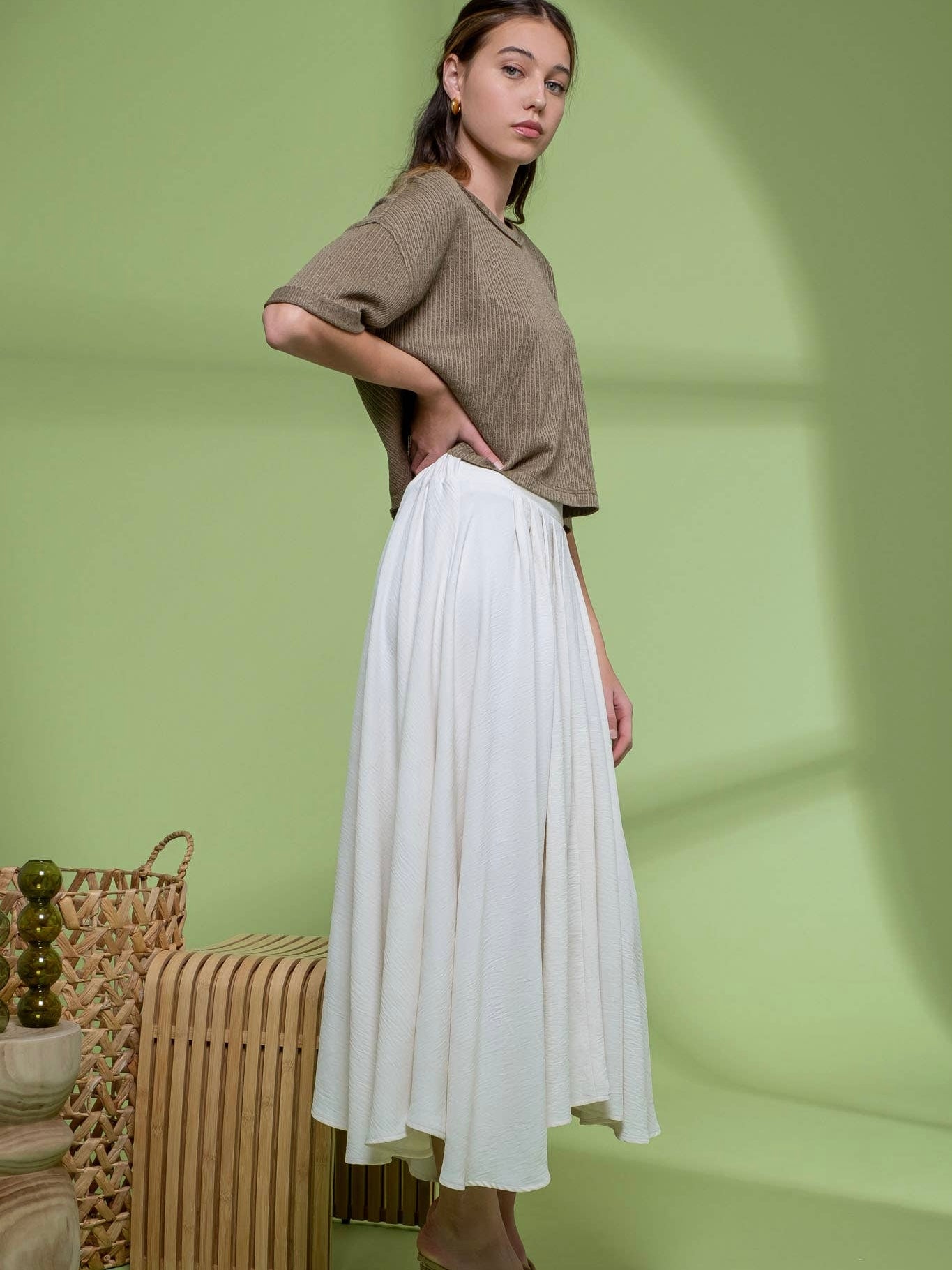 Eliana Top - Dusty Olive