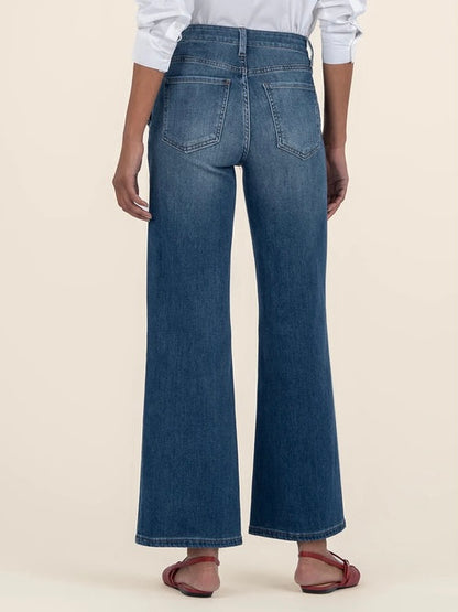 Meg High Rise Wide Leg Slash Pockets With Pleats - Superb Wash