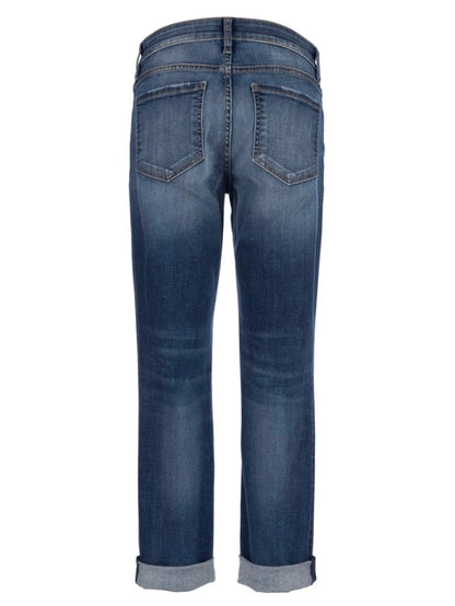 Kut from the Kloth Catherine Mid Rise Boyfriend Jeans – Dashing Dark Base Wash