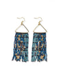 Patricia Mixed Luxe Bead Gradient Fringe Earrings Navy