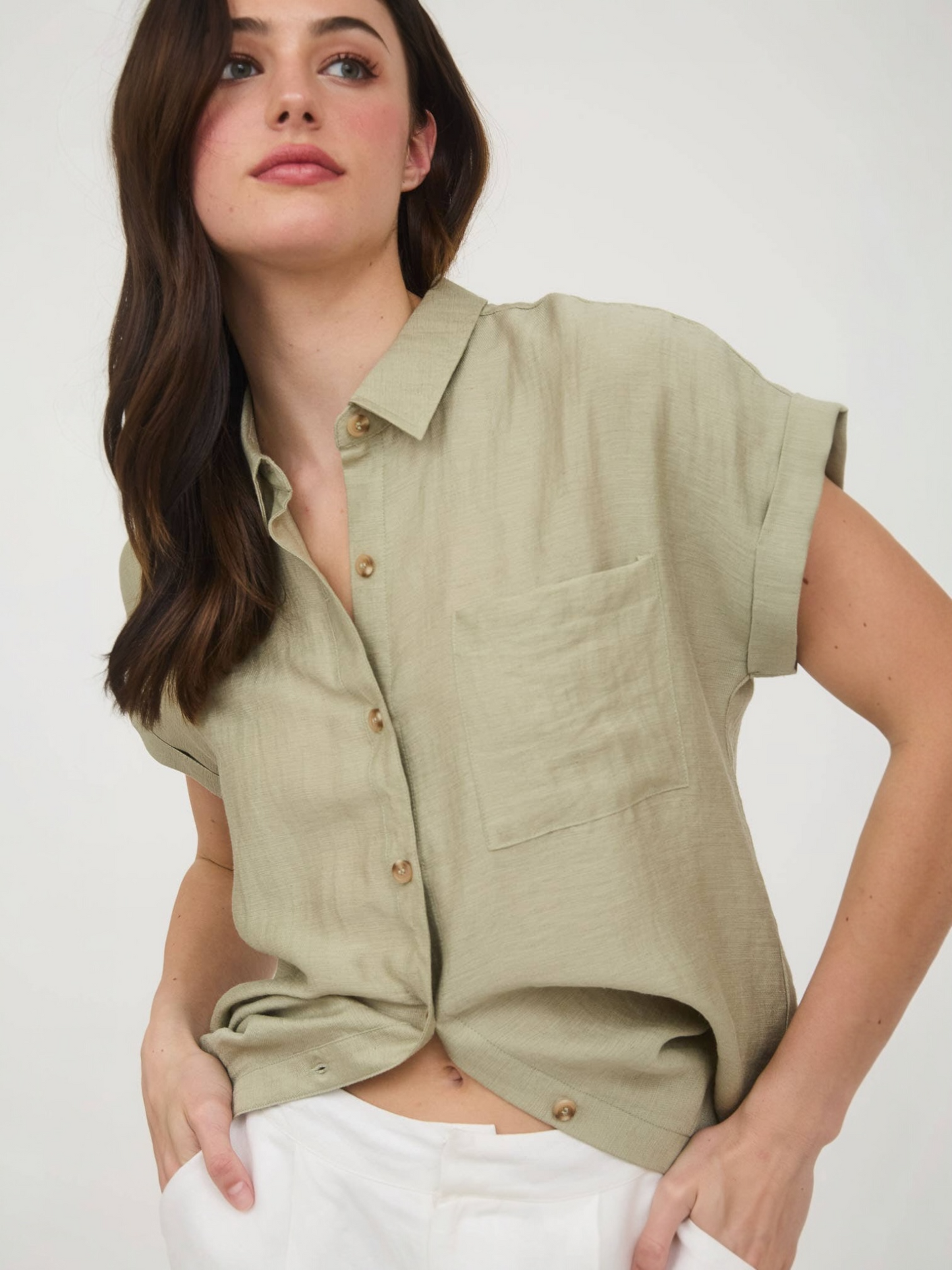 Hannah Top - Light Olive