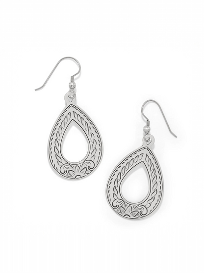 Mosaic Open Teardrop French Wire Earrings