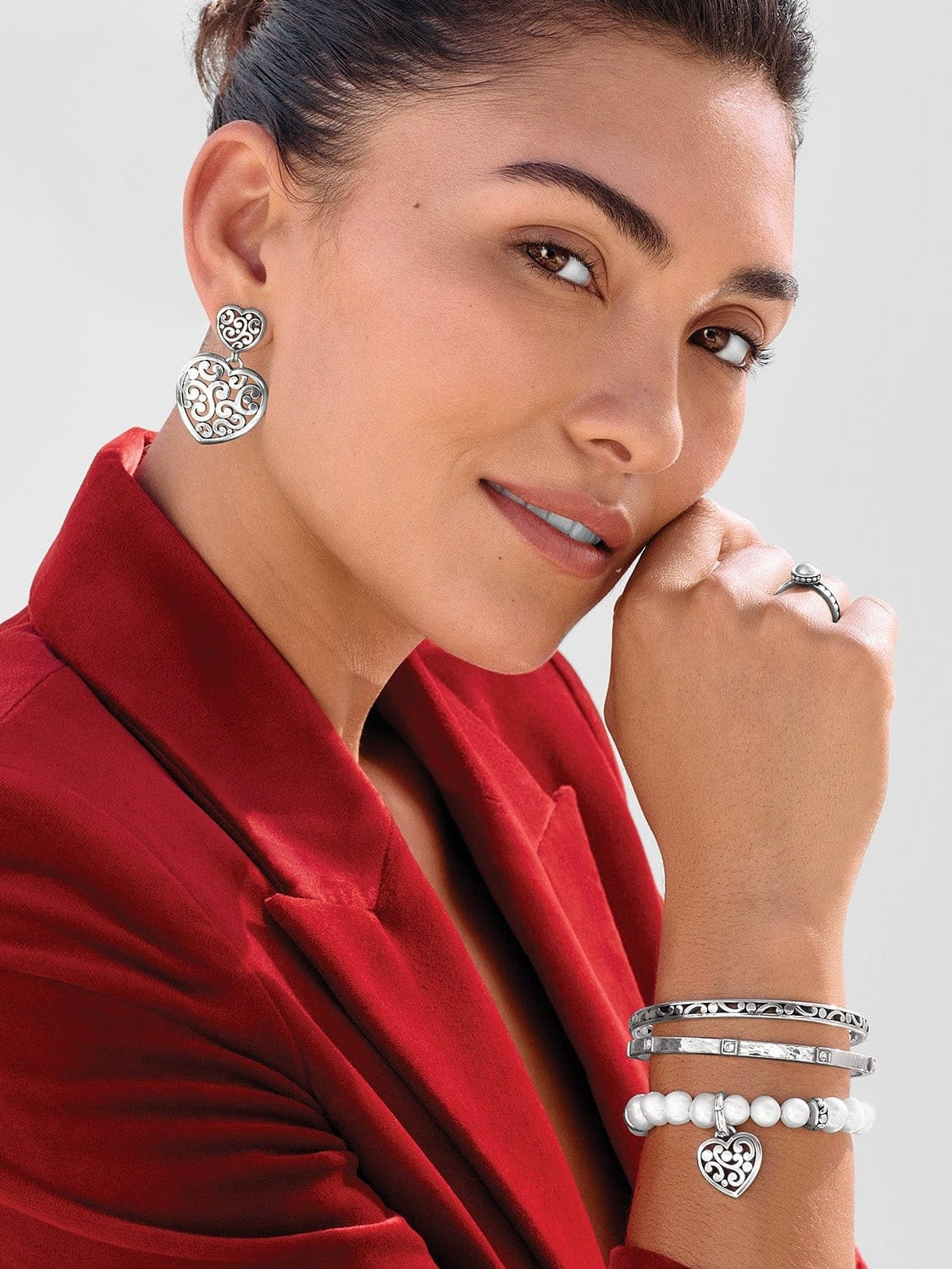 Brighton - Contempo Heart Pearl Stretch Bracelet