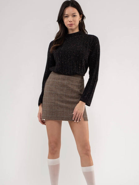 Aya Mock Neck Sweater Sweater - Black Multi