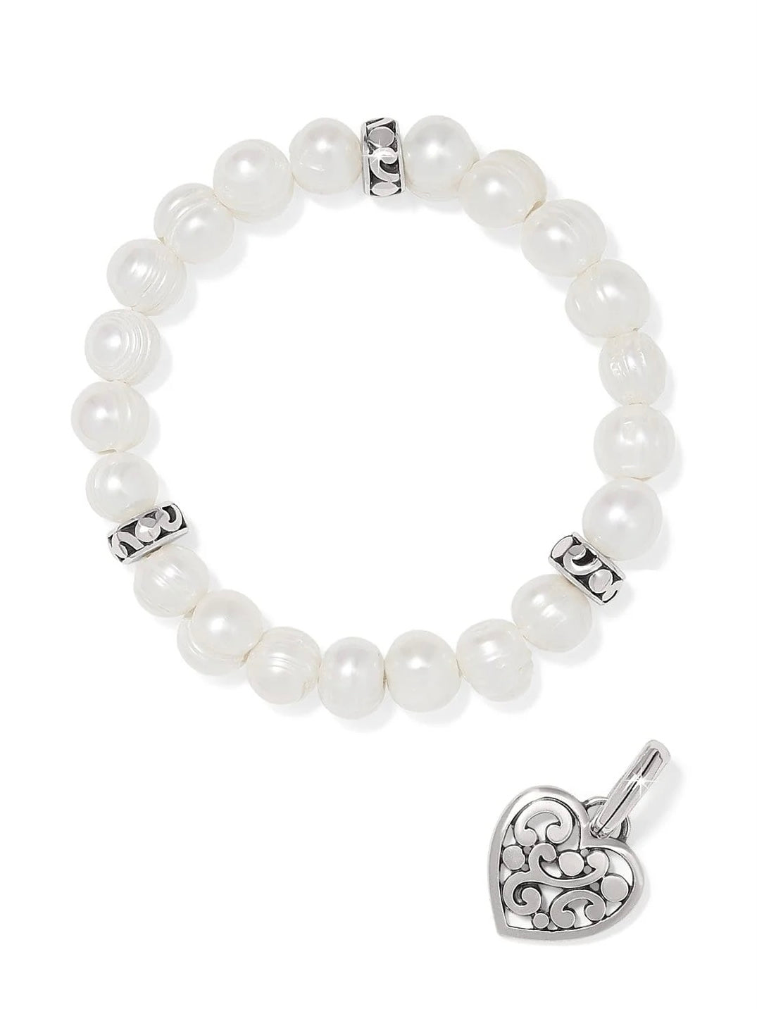 Brighton - Contempo Heart Pearl Stretch Bracelet