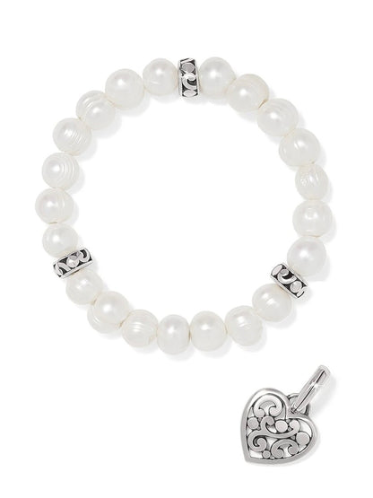 Brighton - Contempo Heart Pearl Stretch Bracelet