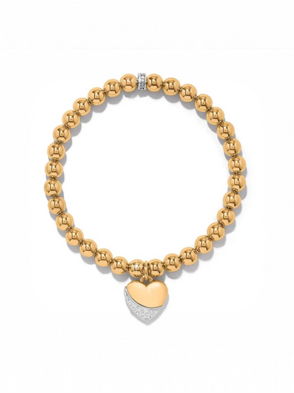 Brighton Meridian Petite Wave Heart Stretch Bracelet - Gold