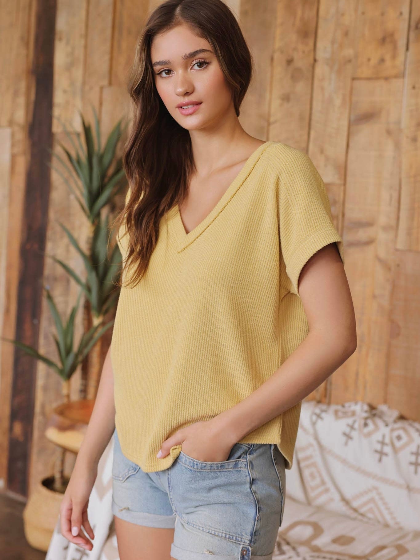 Zoe Top - Dusty Yellow