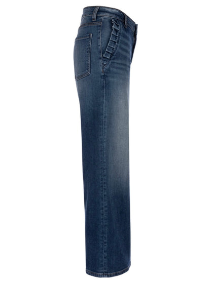 Meg High Rise Wide Leg Slash Pockets With Pleats - Superb Wash