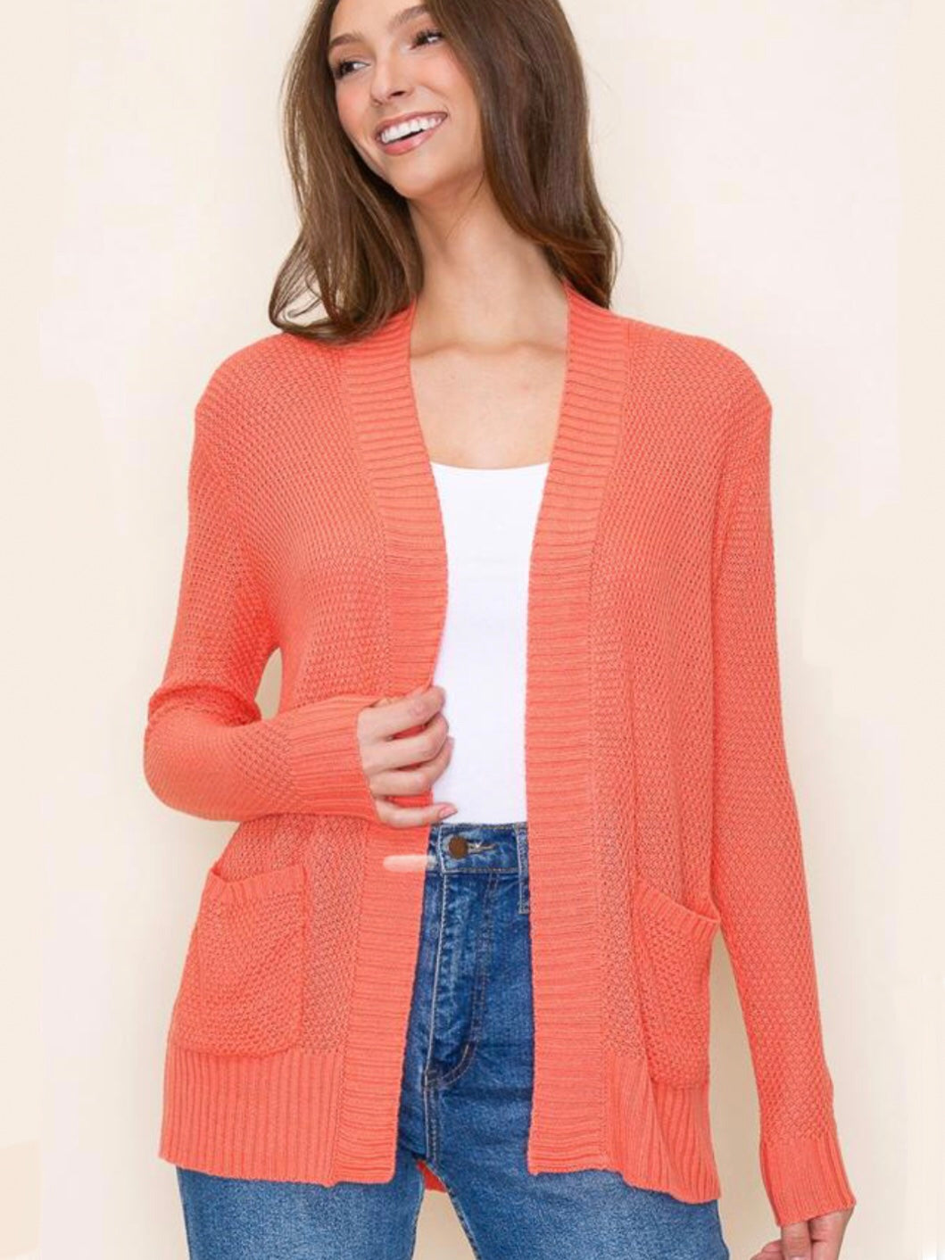 Rivka Cardigan - Coral