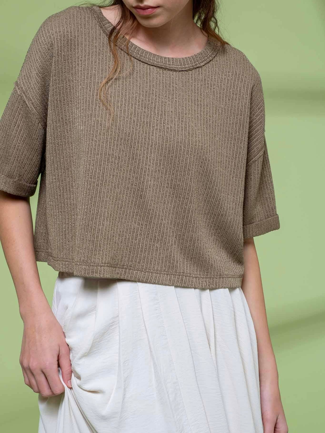 Eliana Top - Dusty Olive