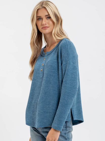 Natalie Top - Dusty Teal