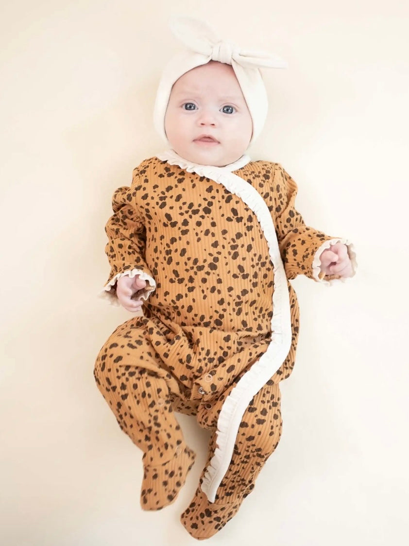 Tonal Fawn Baby Sleeper Set