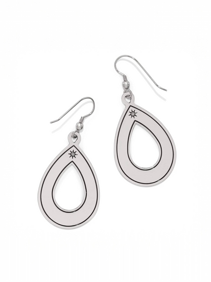 Mosaic Open Teardrop French Wire Earrings