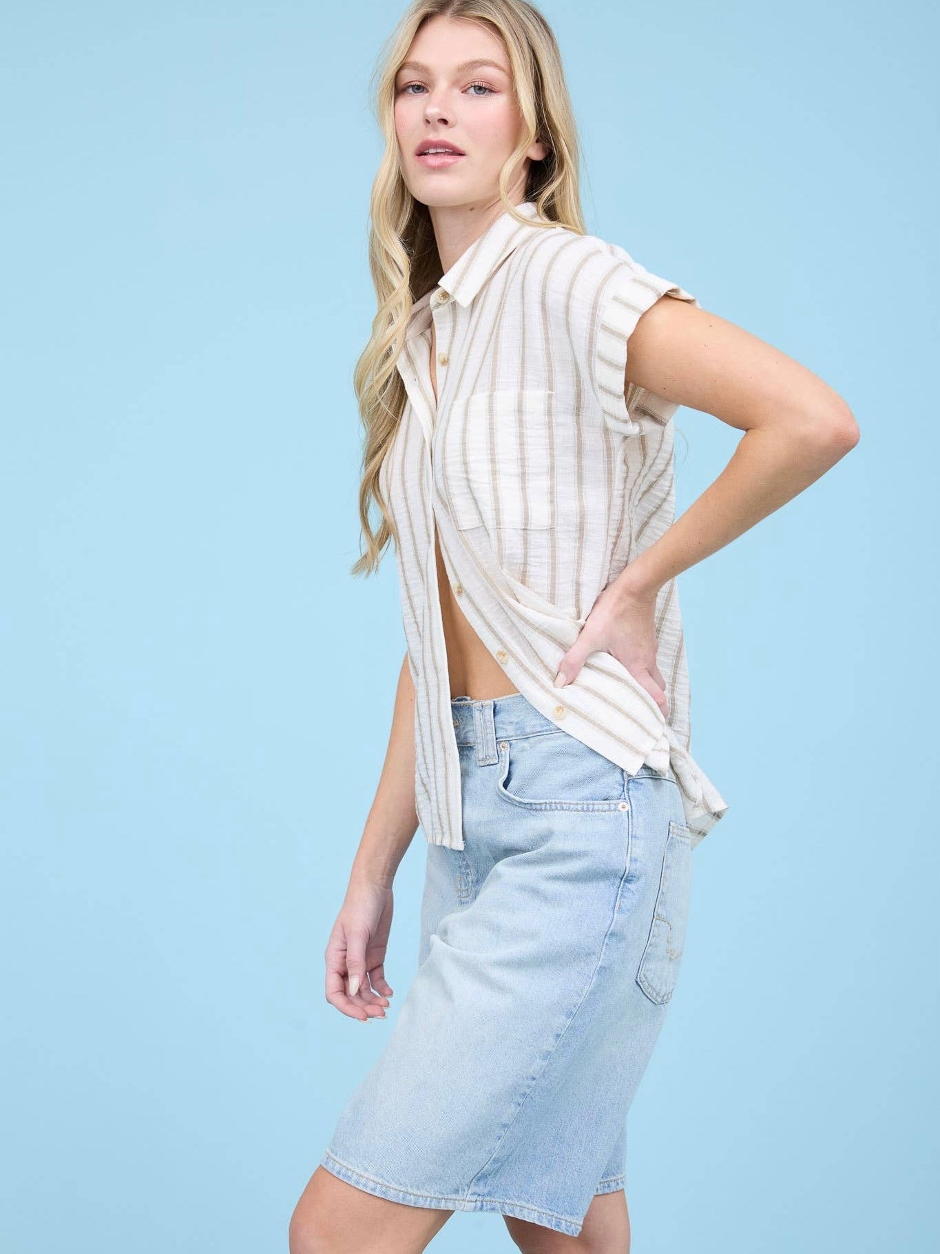 Camila Top - Light Khaki