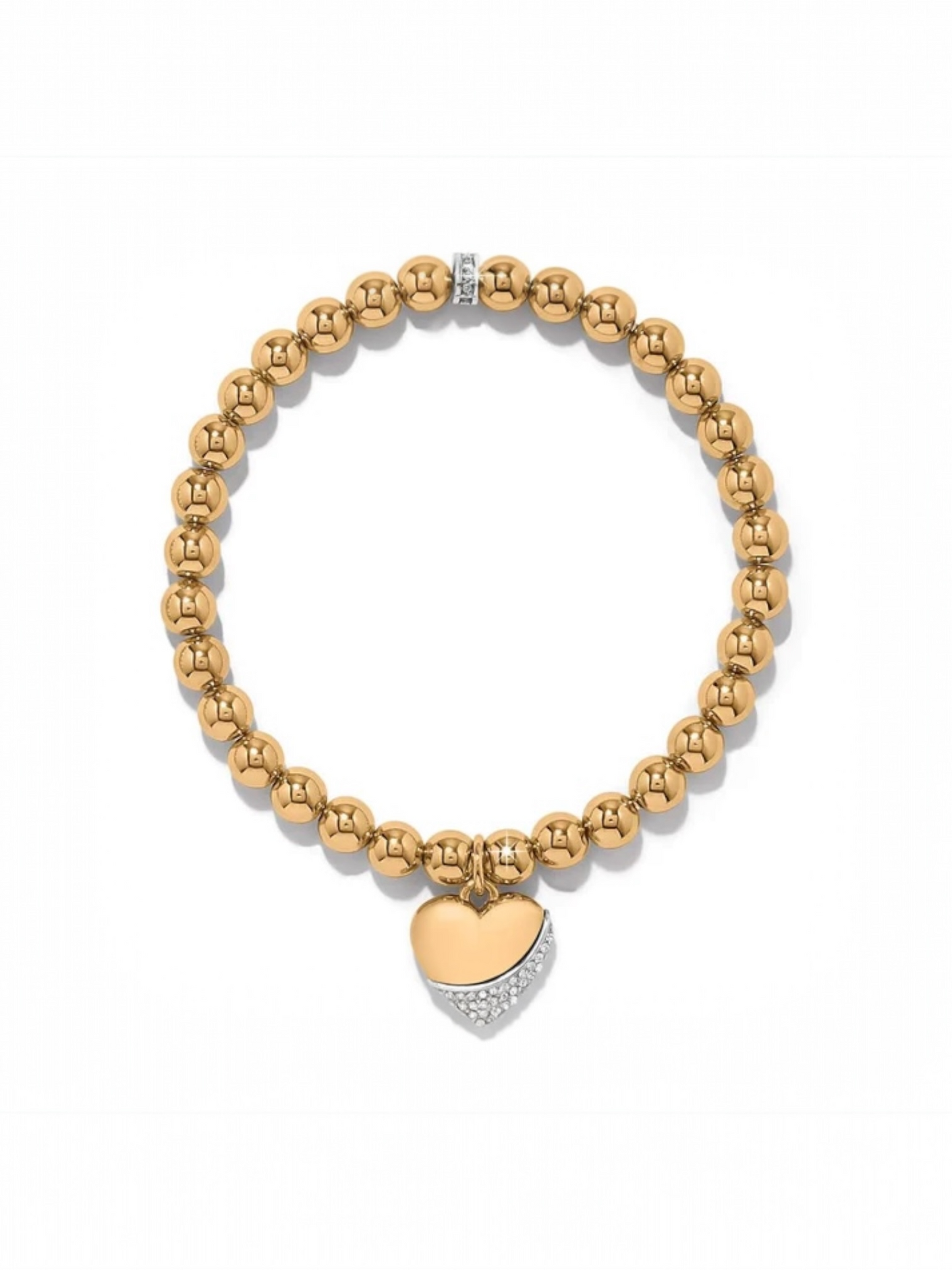 Brighton Meridian Petite Wave Heart Stretch Bracelet - Gold
