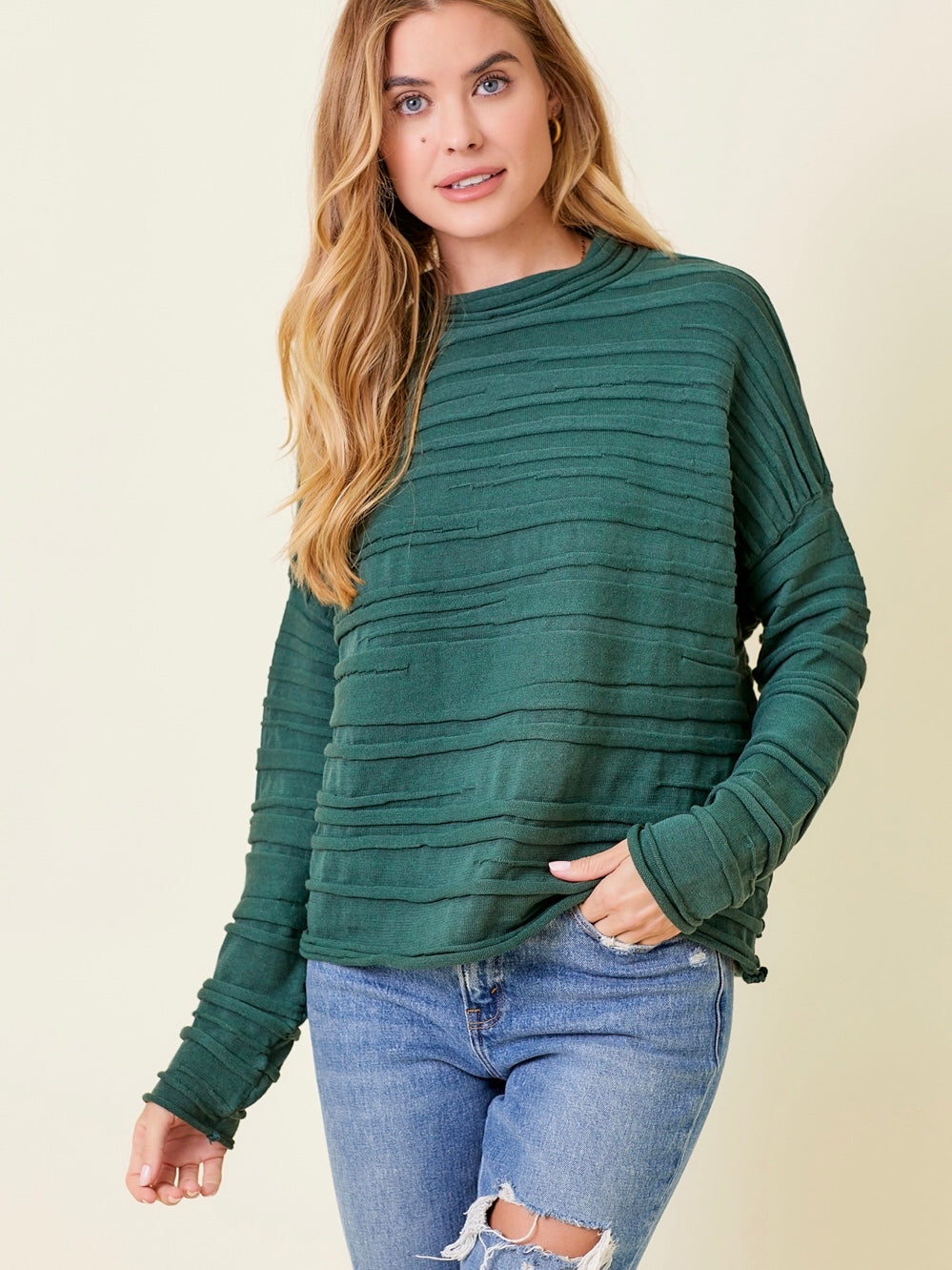 Eileen Textured Sweater - Green