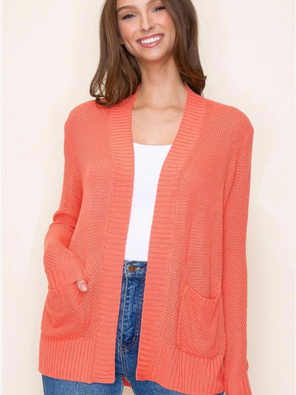 Rivka Cardigan - Coral