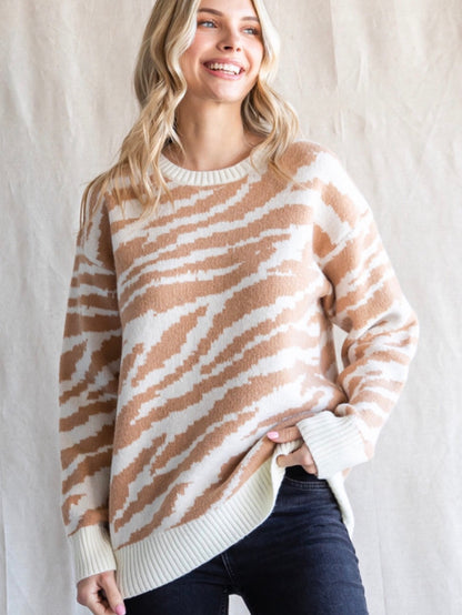 Lennox Sweater - Cream/Taupe