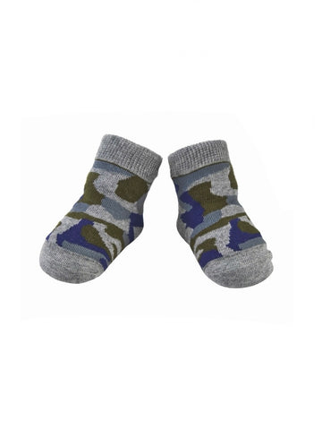 Gray Camo Baby Socks