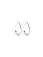 Open Teardrop Hoops | Silver