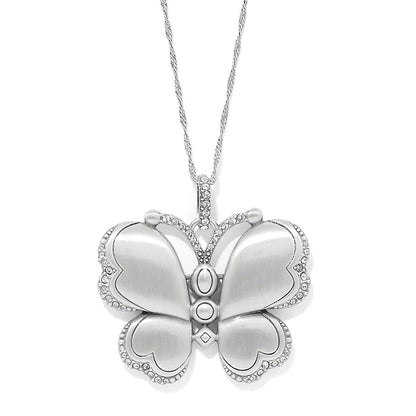 Trust Your Journey Reversible Butterfly Necklace - Silver-Blues