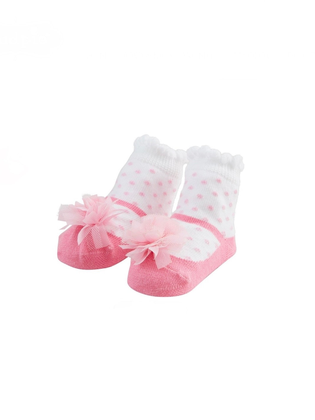 Pink Puff Mary Jane Socks