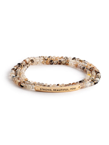 Strong, Beautiful You Necklace/Bracelet - Taupe Mix