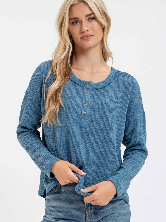 Natalie Top - Dusty Teal