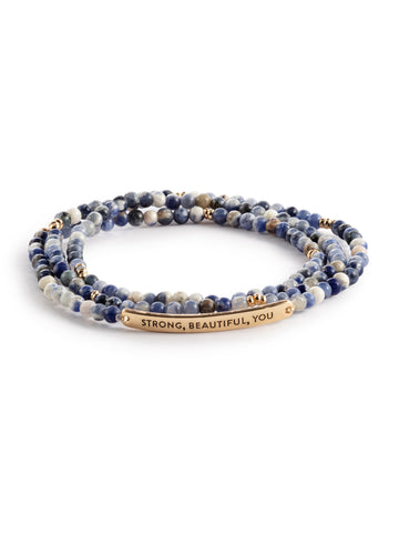Strong, Beautiful You Necklace/Bracelet - Blue Mix