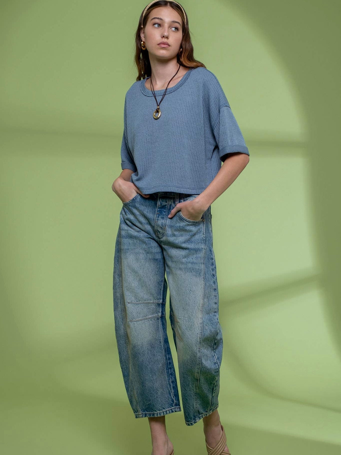 Eliana Top - Dusty Teal