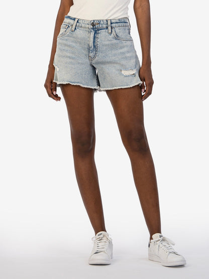 Jane High Rise Long Short - Alight Wash