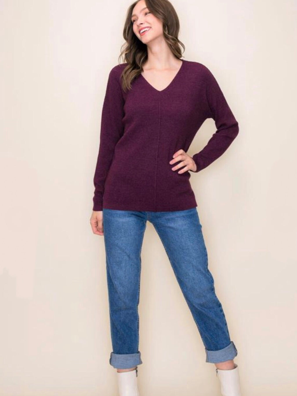 Lea Sweater - Eggplant