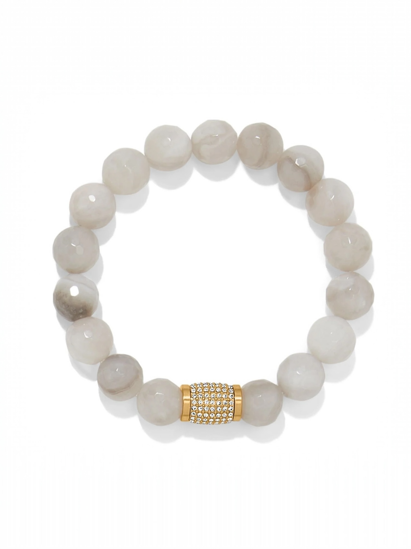 Meridian Solis Bead Stretch Bracelet - Cream
