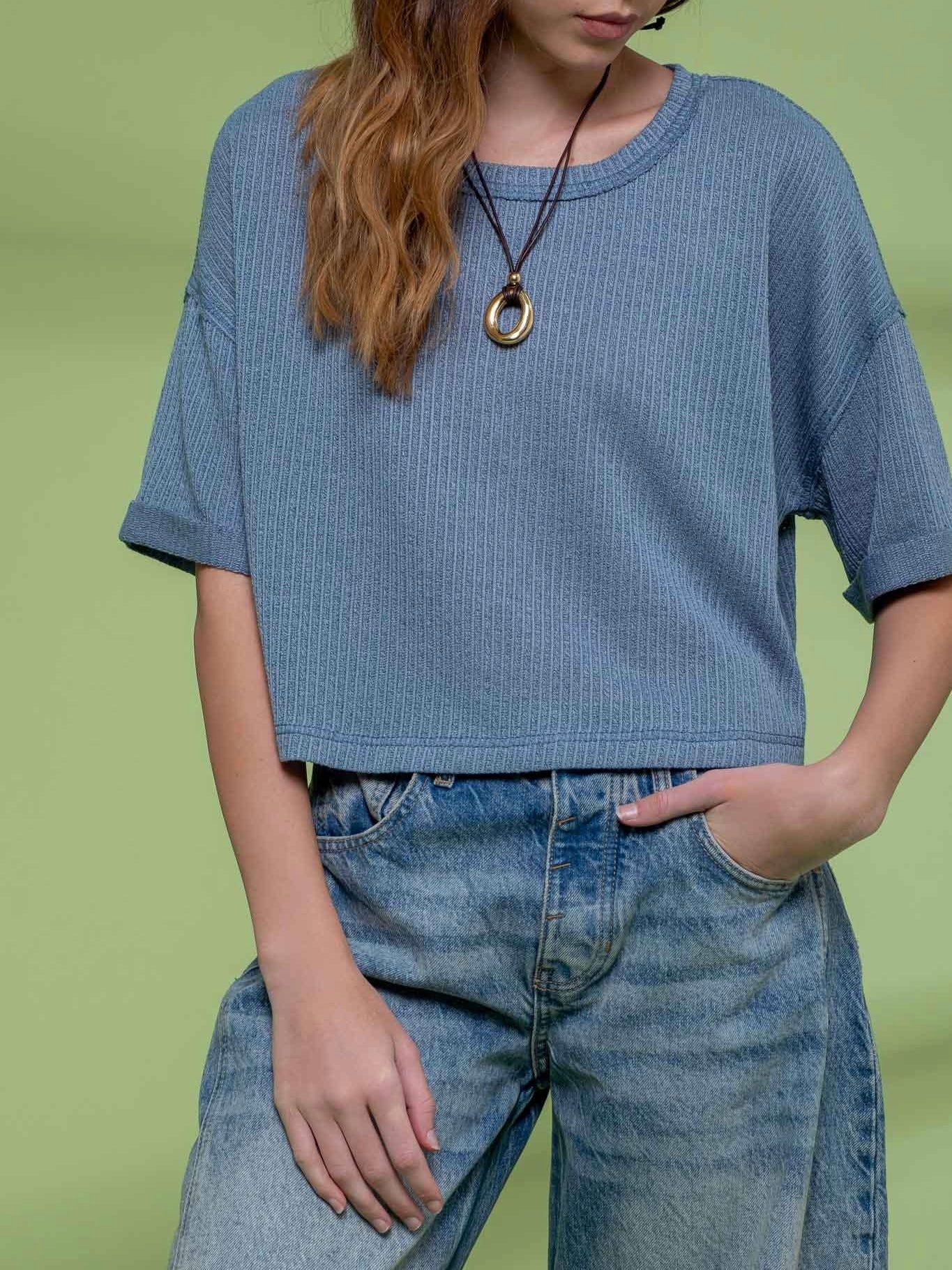 Eliana Top - Dusty Teal