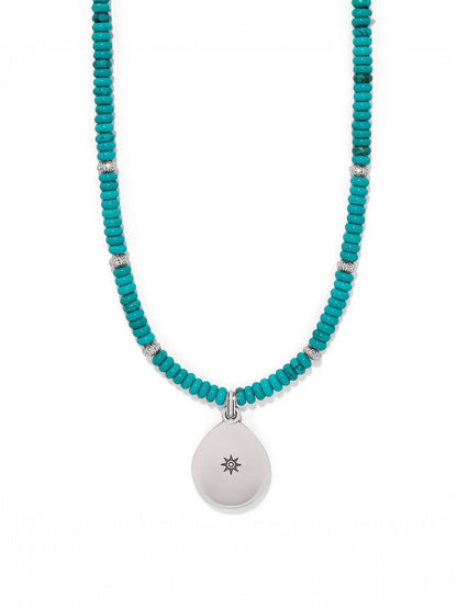 Mosaic Turquoise Teardrop Necklace