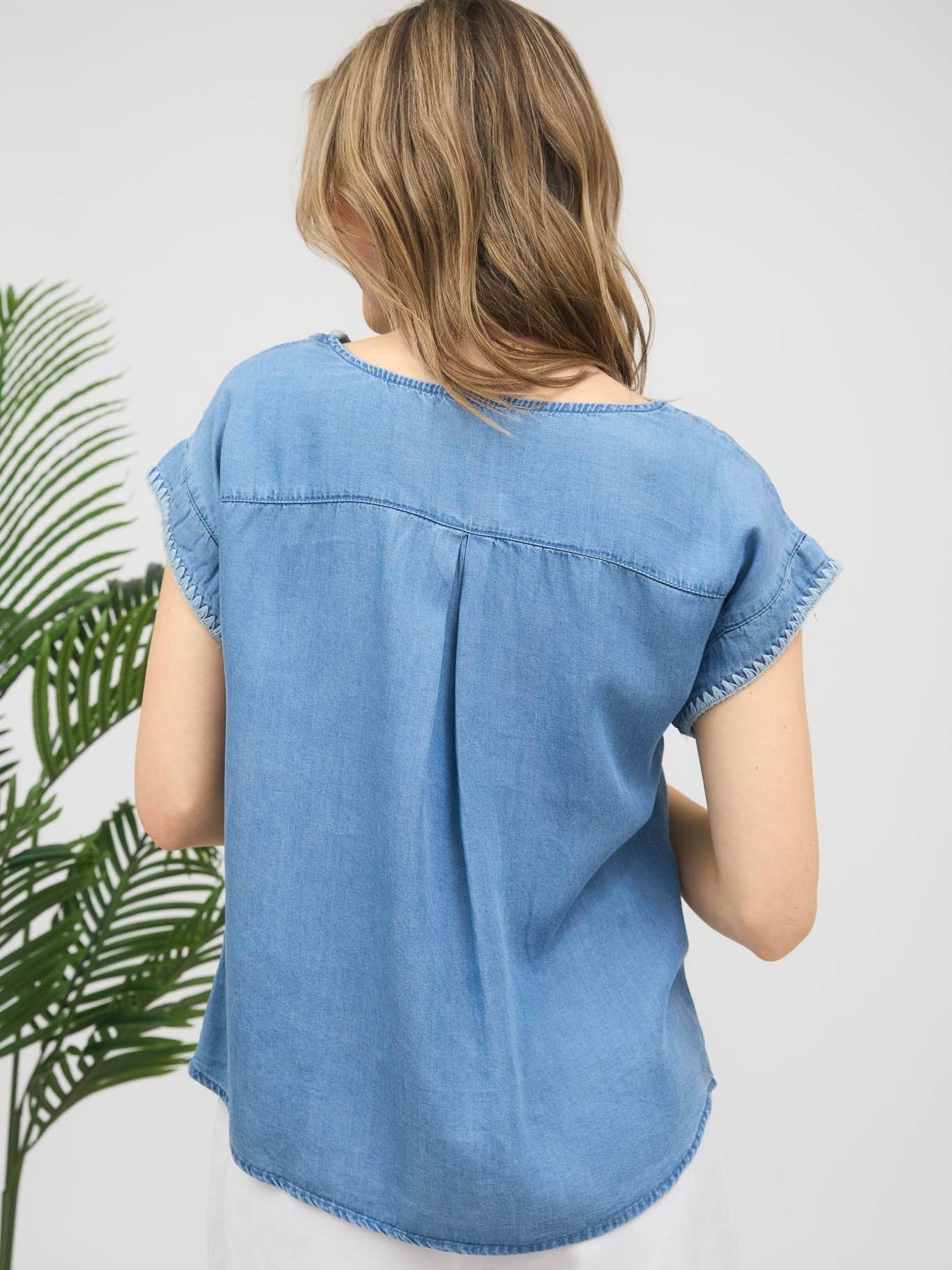 Lainey Top - Chambray