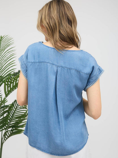 Lainey Top - Chambray