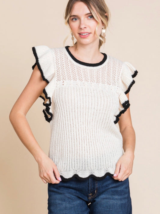 Zora Top - Natural/Black