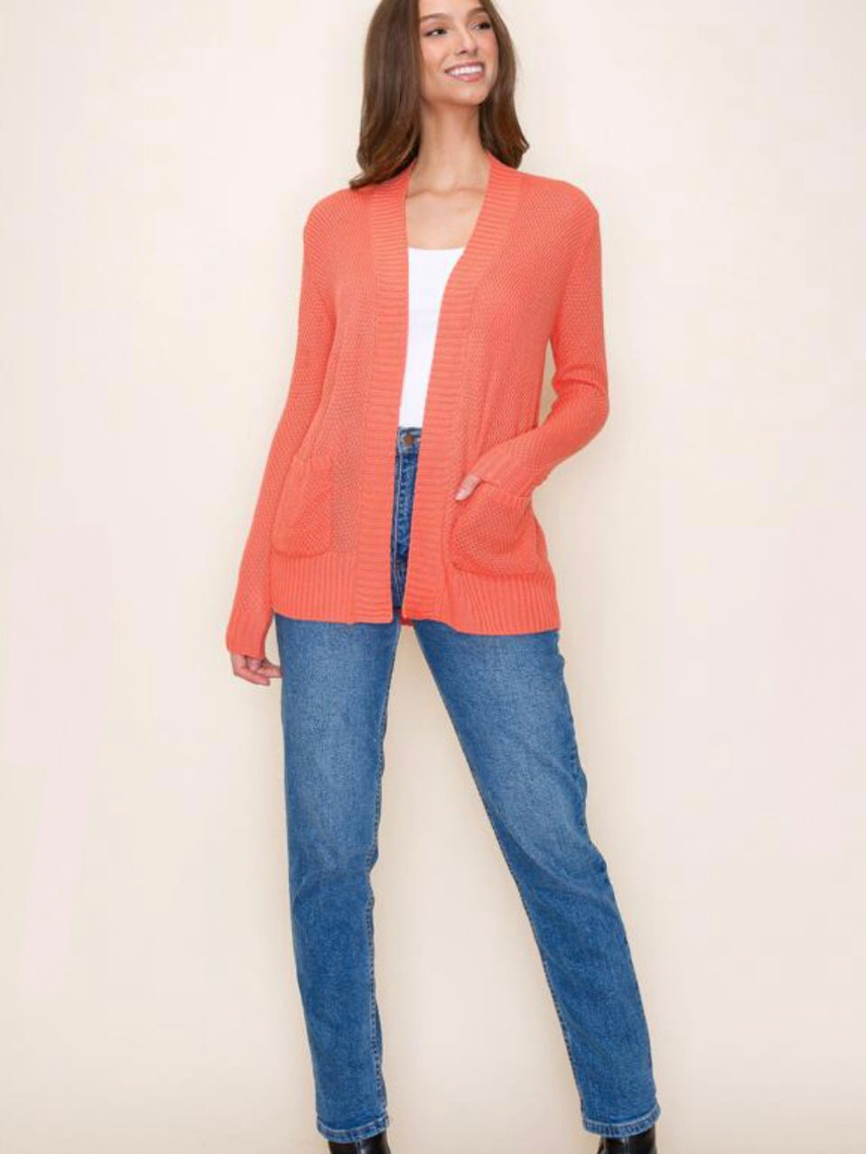 Rivka Cardigan - Coral