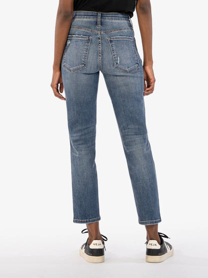 Rachael High Rise Fab Ab Ankle Mom Jean - Fire Wash