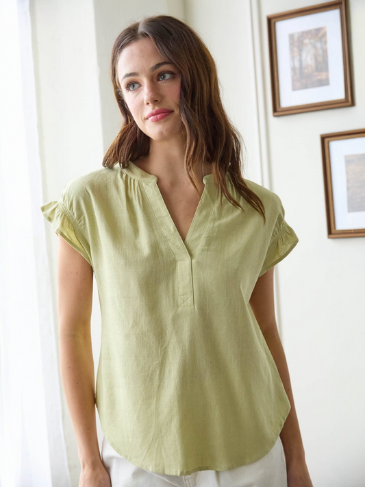 Victoria Top - Light Olive